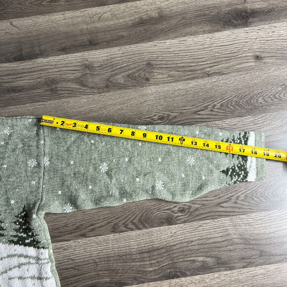 VTG Willow Ridge Sweater Womans Medium Acrylic Winter Snowman Nature Made in USA - Picture 8 of 8